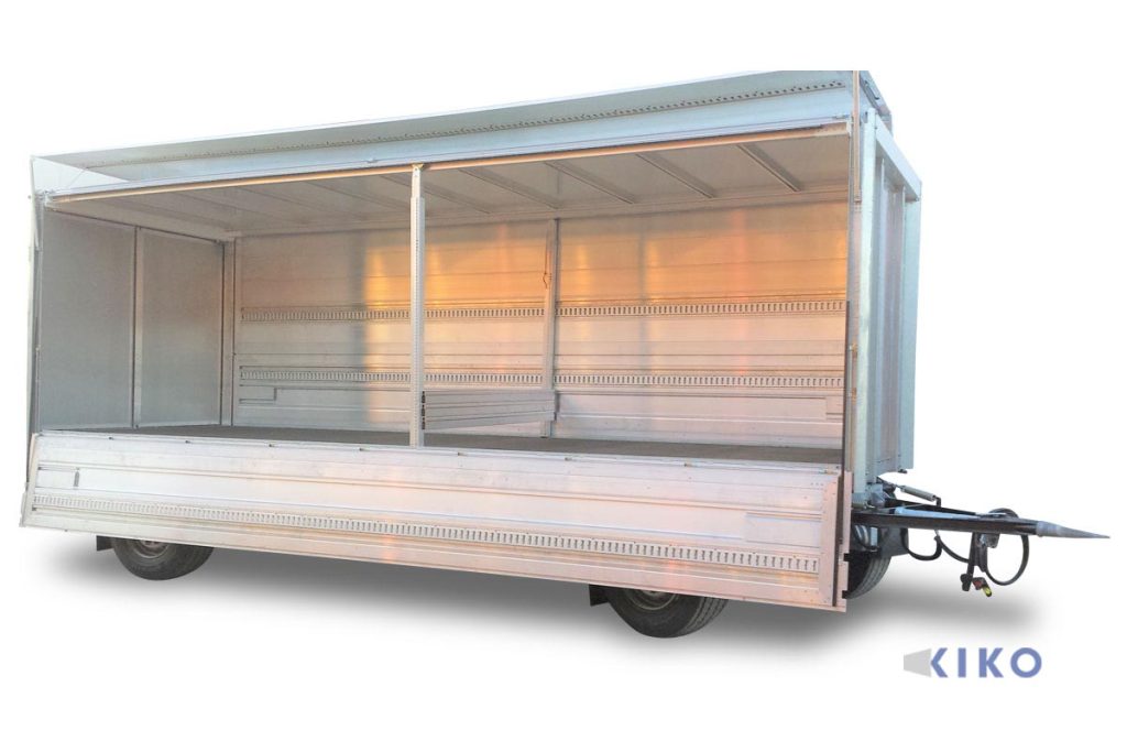 KIKO 10 Anhänger mit Türen, Unterwand aus Alu mit Zurrleisten und CRS light